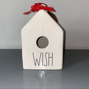 NWT Rae Dunn ceramic Birdhouse WISH